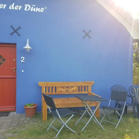 Blaues Strandhaus Hinter Der Düne - Erste Reihe -